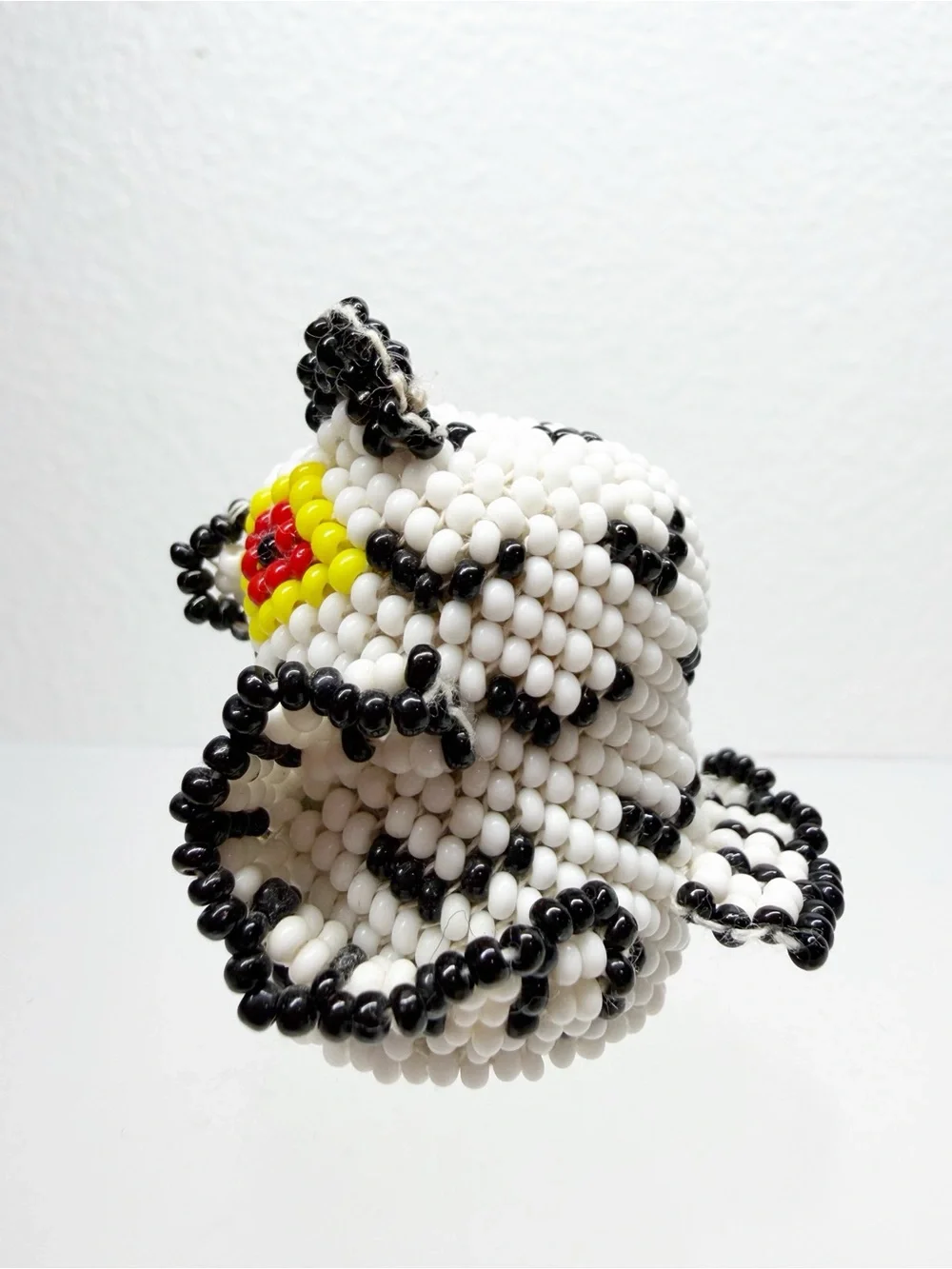Vintage Native Zuni Beaded Mini Owl Figurine